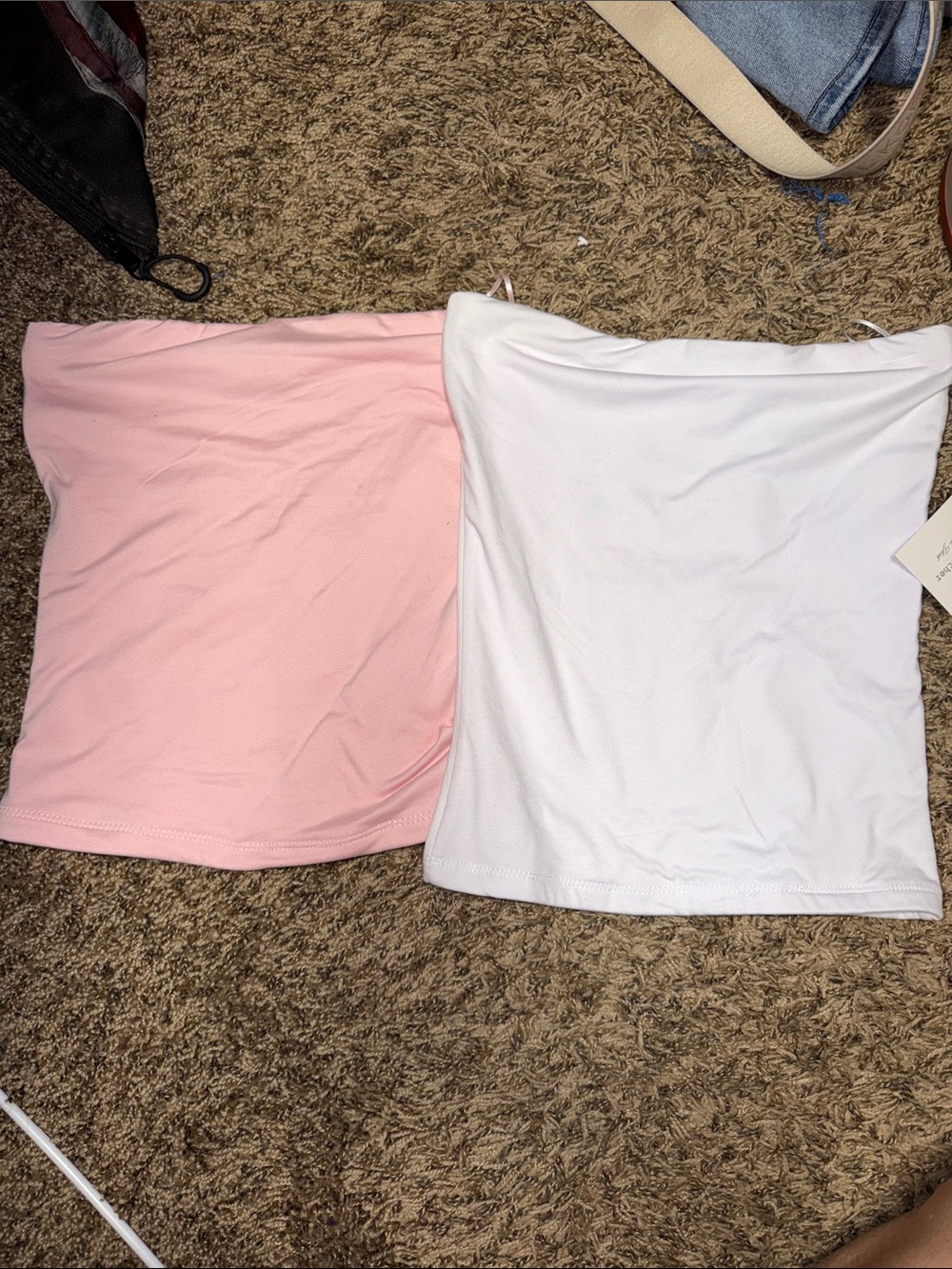 Women’s Strapless Tube Tops — Pink & White Duo